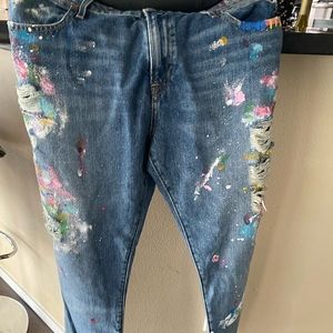 Ralph Lauren Paint Splatter Jeans
